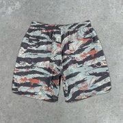 Fashionable personality tiger camouflage shorts