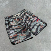 Fashionable personality tiger camouflage shorts