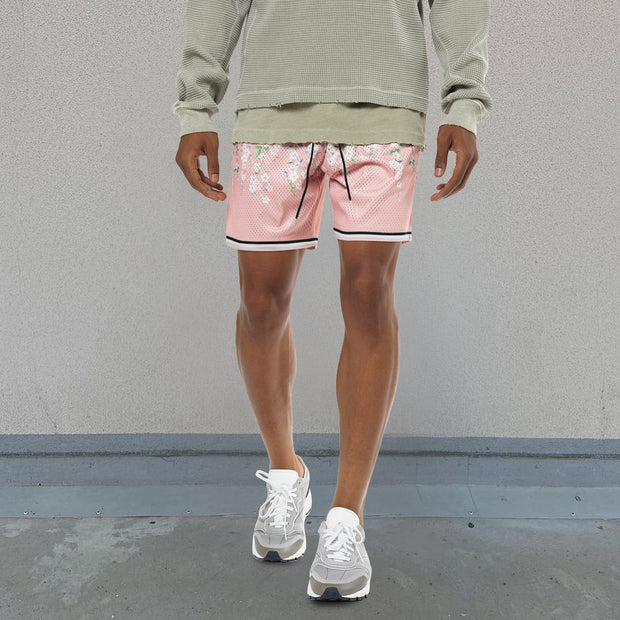 Sakura Pink Mesh Street Shorts