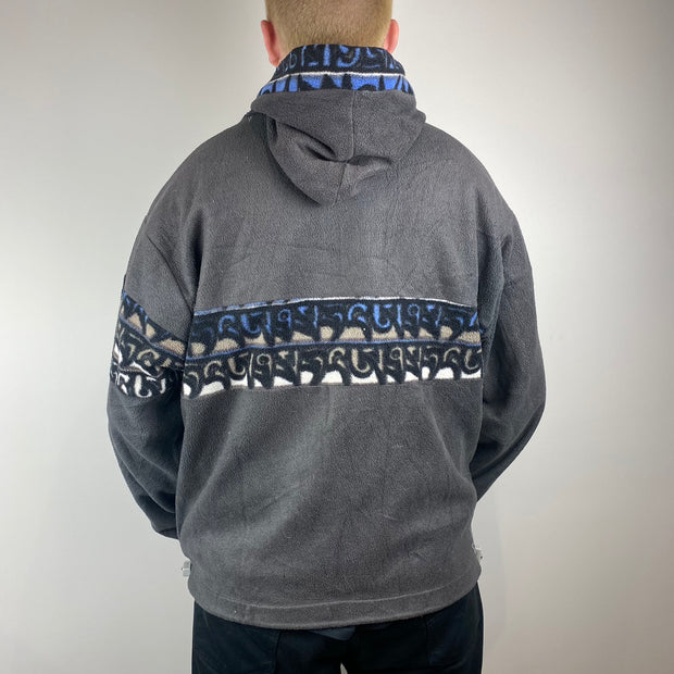 Casual vintage lamb wool hooded jacket
