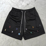 Trendy Printed Casual Street Mesh Shorts