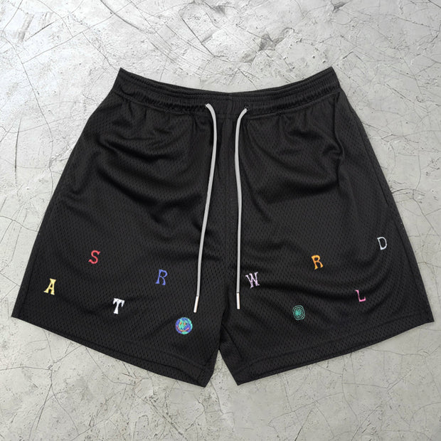 Trendy Printed Casual Street Mesh Shorts