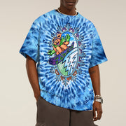 Casual personality round neck print short sleeve men