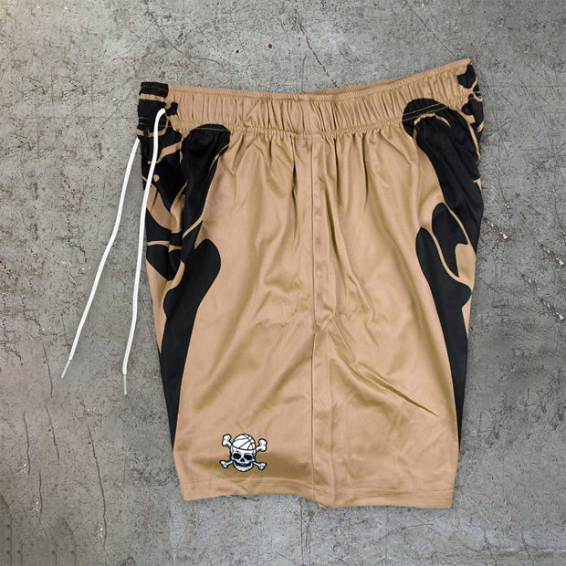 Tide brand retro casual printed personality shorts