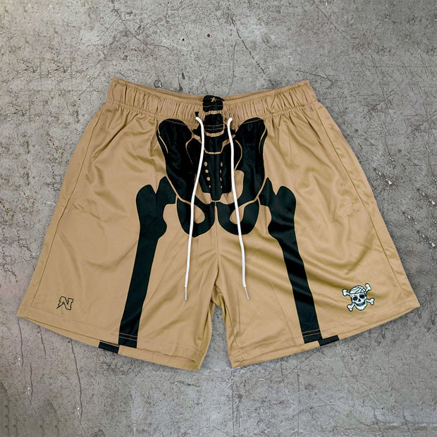 Tide brand retro casual printed personality shorts