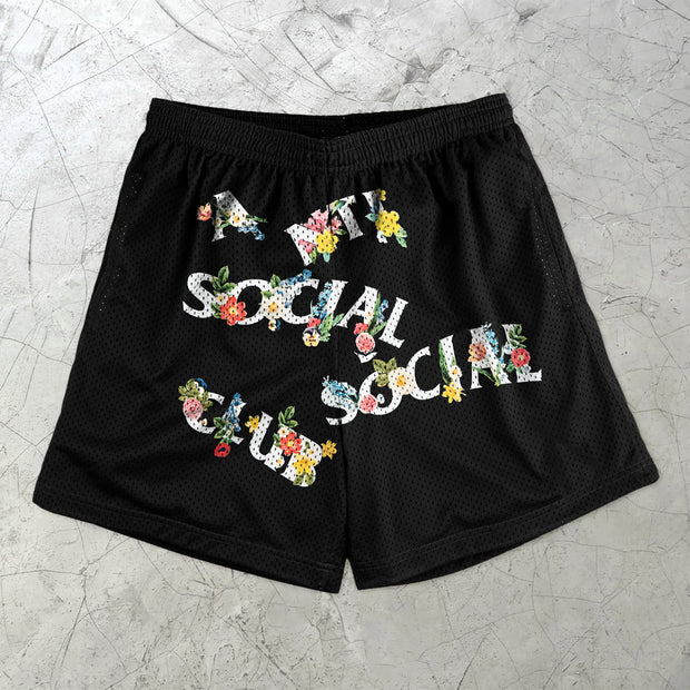 Personality Trendy Street Retro Mesh Shorts