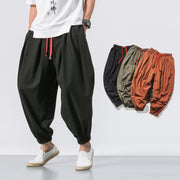 Linen Loose Wide Leg Carrot Pants Casual Harem Pants