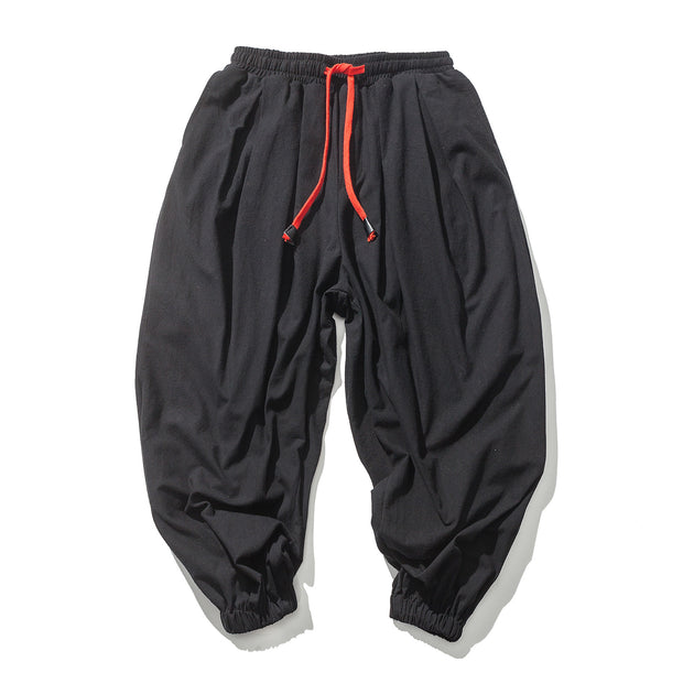 Linen Loose Wide Leg Carrot Pants Casual Harem Pants