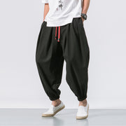 Linen Loose Wide Leg Carrot Pants Casual Harem Pants
