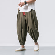 Linen Loose Wide Leg Carrot Pants Casual Harem Pants