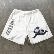Tide brand retro print cartoon shorts
