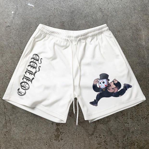 Tide brand retro print cartoon shorts
