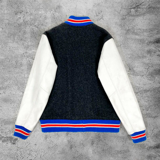 Casual tiger badge rugby baseball jacket