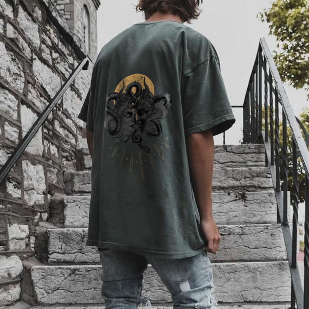Crew neck printed short-sleeved casual T-shirt