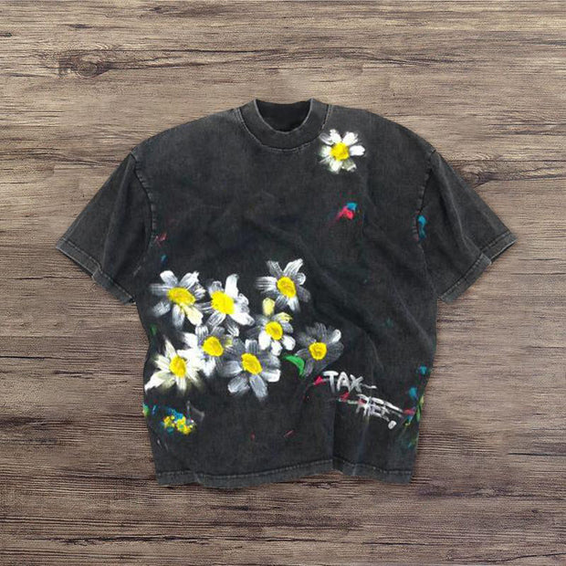 Fashion street style graffiti personalized T-shirt