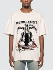 Personalized street style print round neck short sleeve T-shirt men