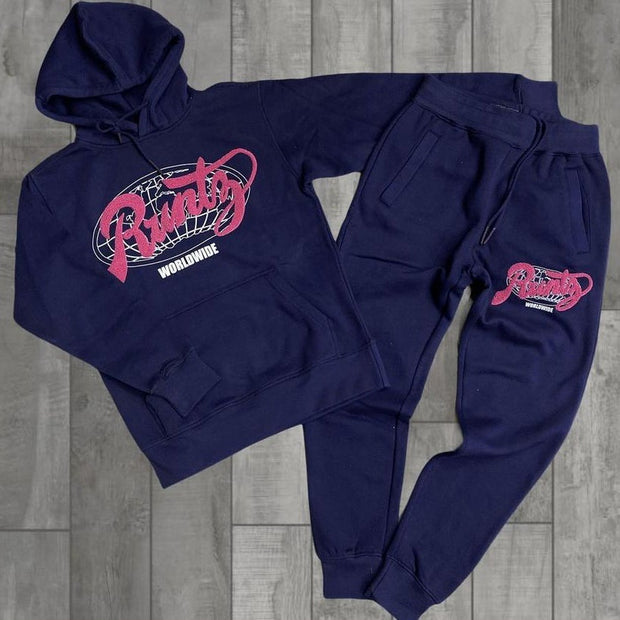 Personalized fashion print long sleeve suit