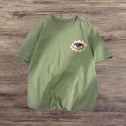 Personalized sweet print loose short-sleeved T-shirt