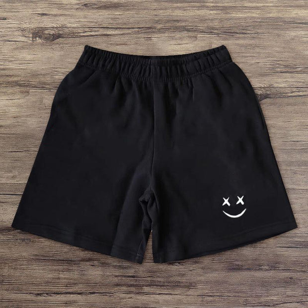 Fashion printed sports casual pants trendy loose straight leg pants