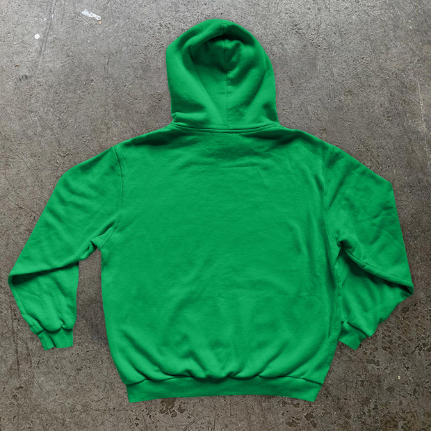 Vintage Angel Print Street Long Sleeve Hoodie