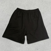 Skull Graphic Print Elastic Shorts