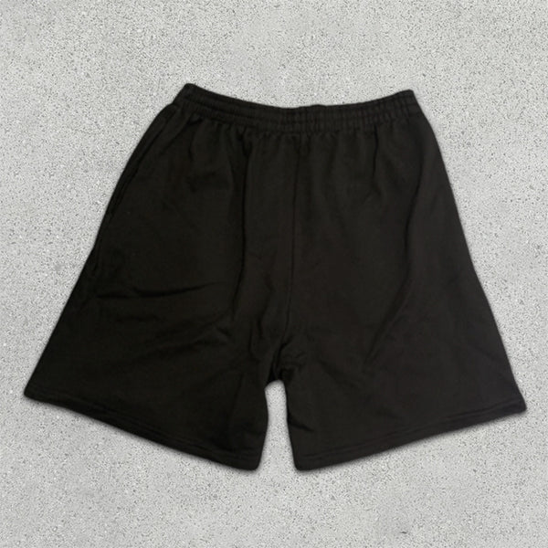 Skull Graphic Print Elastic Shorts