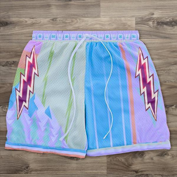 Hip hop street style print sports shorts