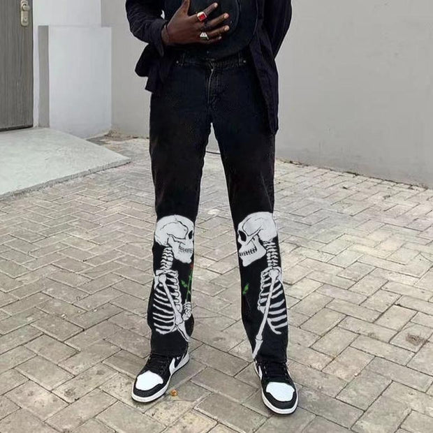Unswerving street retro casual jeans