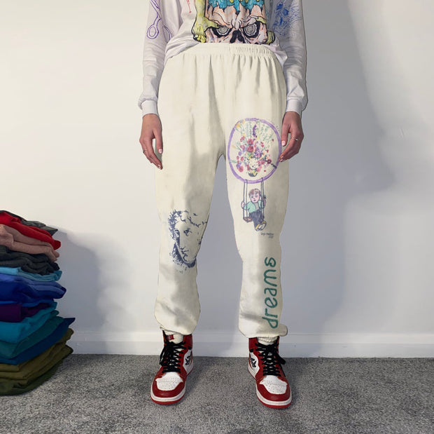 College style casual men's printed basic trousers