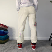 College style casual men's printed basic trousers