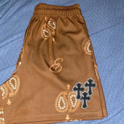 Cashew Flower Print Street Cross Print Shorts