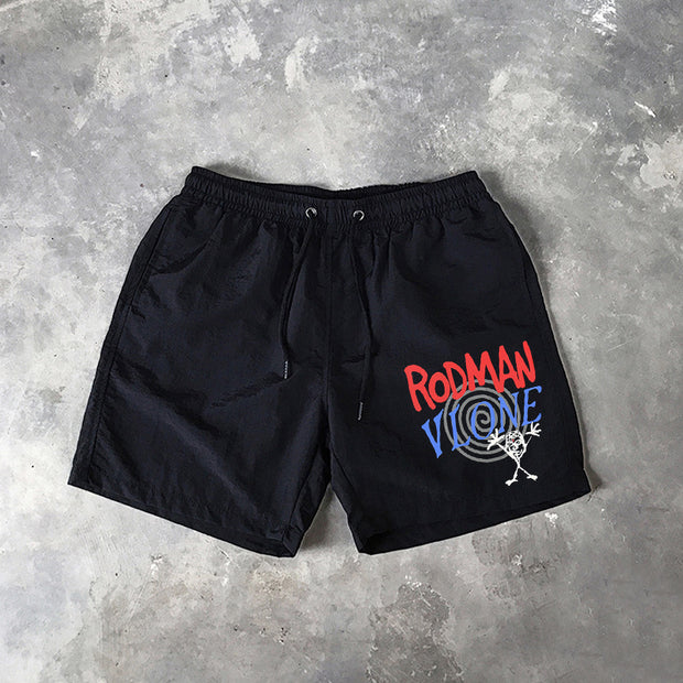 Skull Print 5 Inseam Shorts