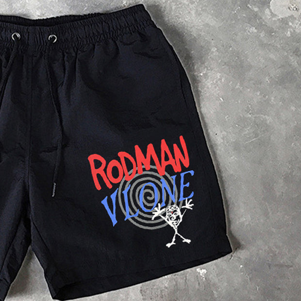 Skull Print 5 Inseam Shorts