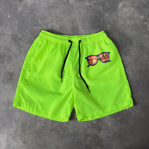 Eye print Hawaiian shorts