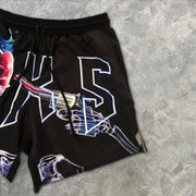 Personalized skull print street style men's shorts