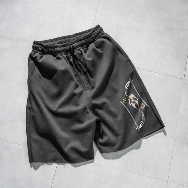 Skull Fashion Street Style Retro Scarf Shorts