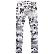 Statement print casual street jeans