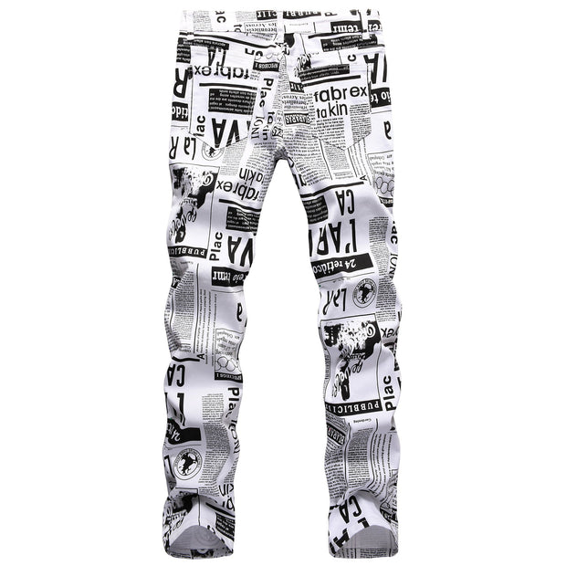 Statement print casual street jeans