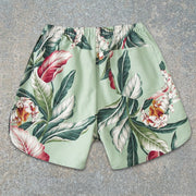 Botanical pattern men's shorts