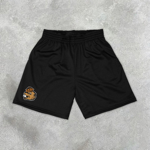 Casual Printed Mesh Track Shorts