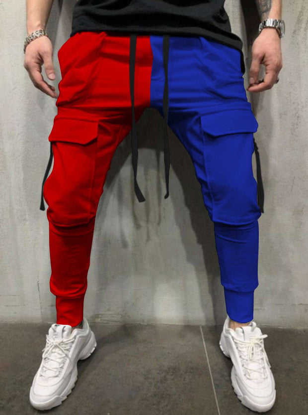 Color matching casual color matching trousers hip-hop slim pants
