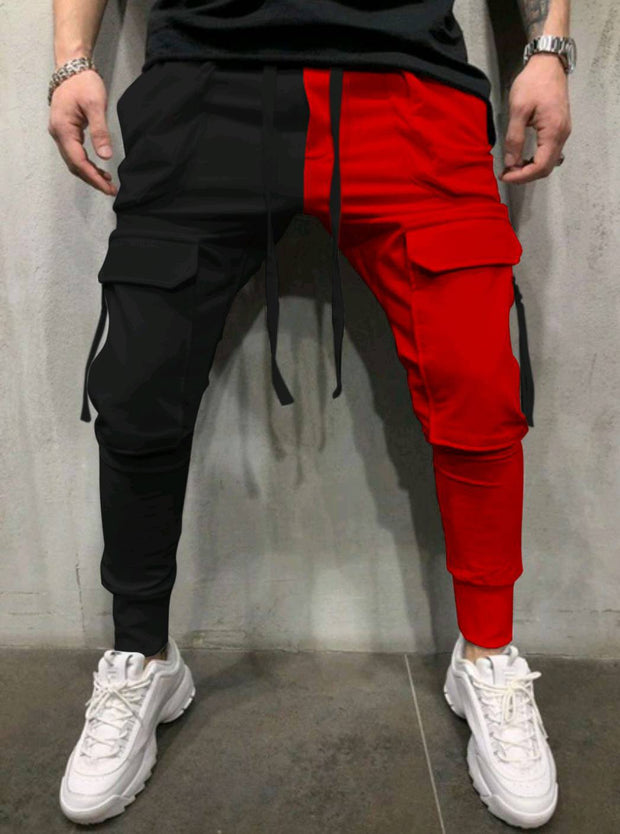 Color matching casual color matching trousers hip-hop slim pants