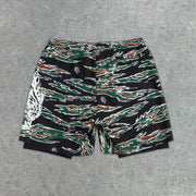 Fashionable camouflage print running gym shorts