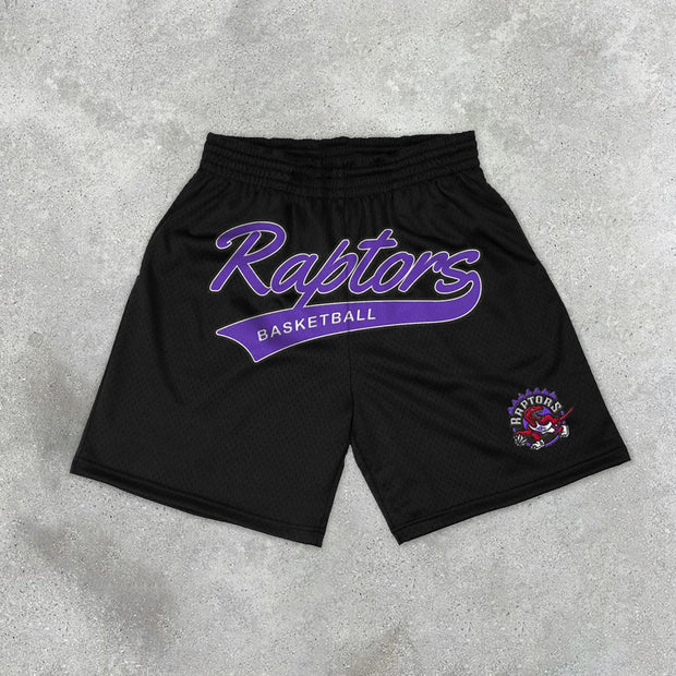 Casual Printed Mesh Track Shorts