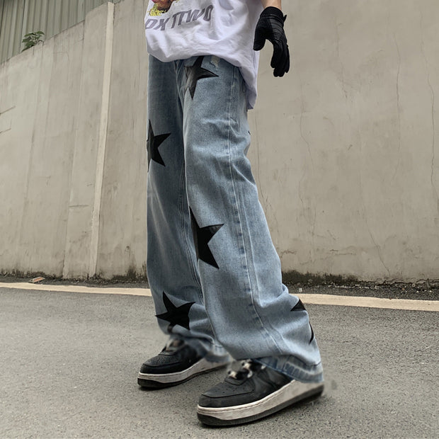 Retro Washed Personalized Street Hip Hop Jeans