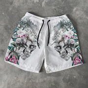 Skull Print 5 Inseam Shorts