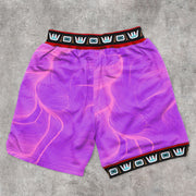Tie-Dye Art Print Mesh Track Shorts