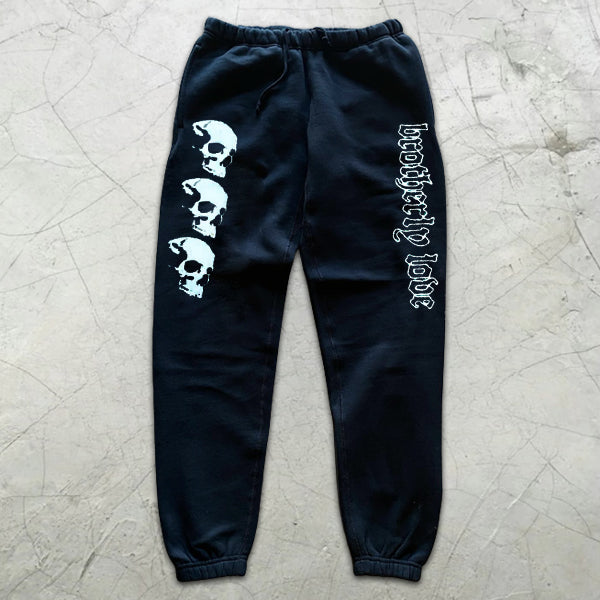 Skull graphic-print elasticated sweatpants