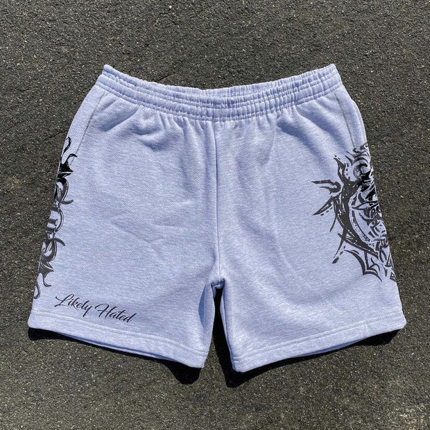 Statement casual printed track shorts