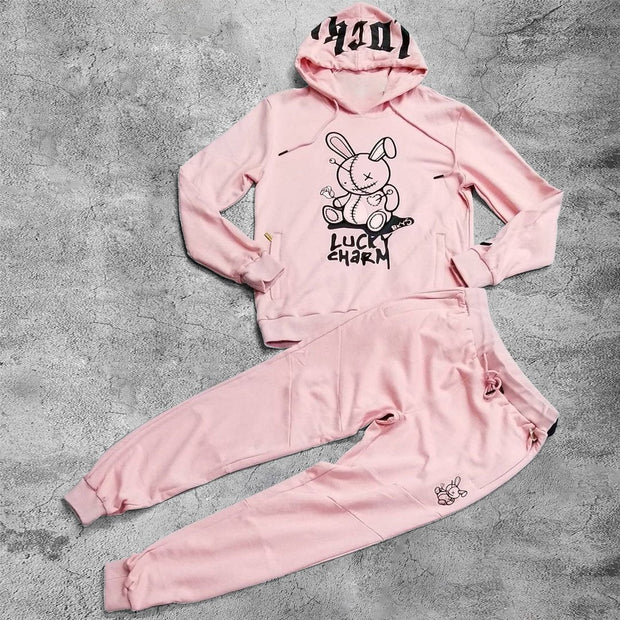 Casual lucky bunny outdoor sports suit